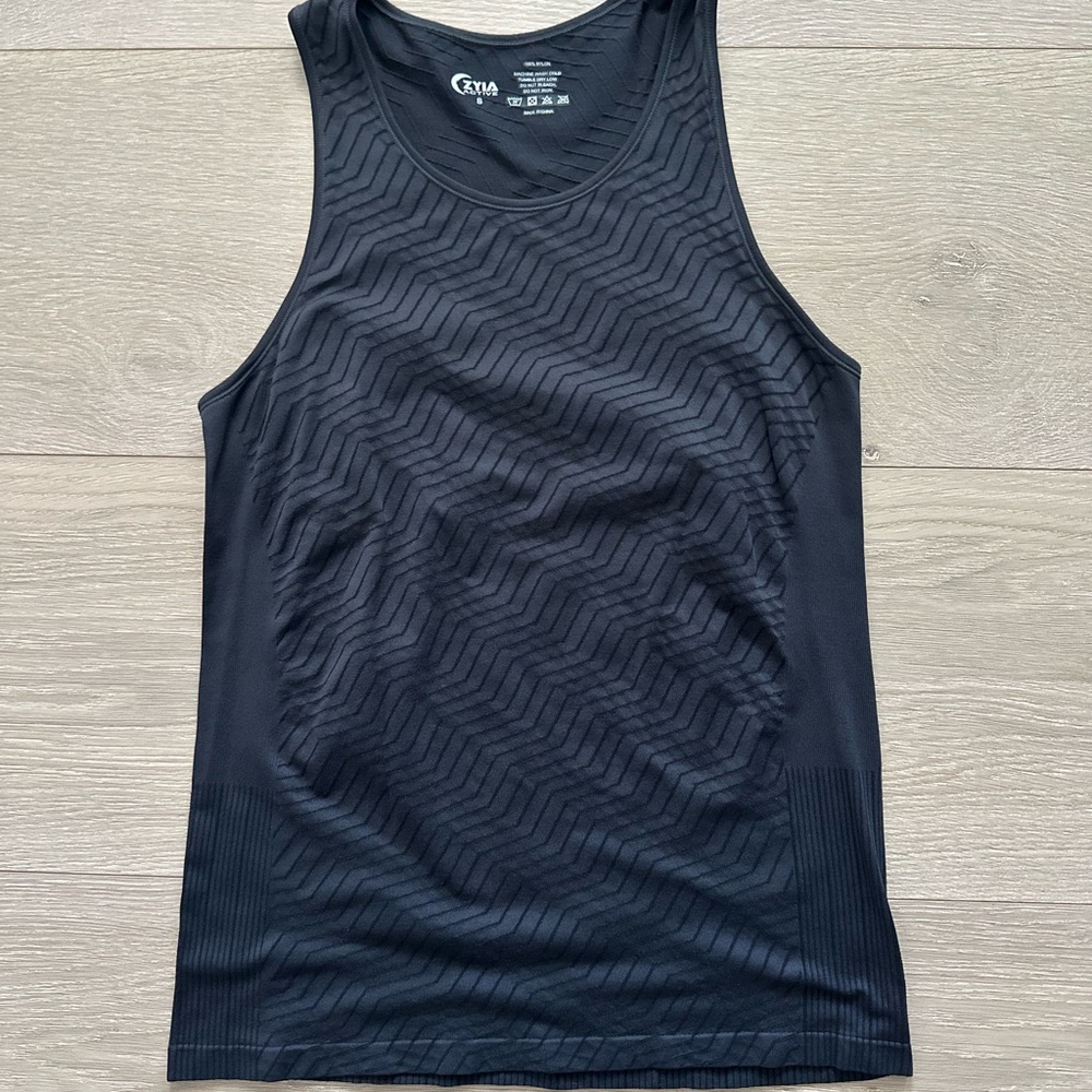 ZYIA Copper Charged chevron print tank